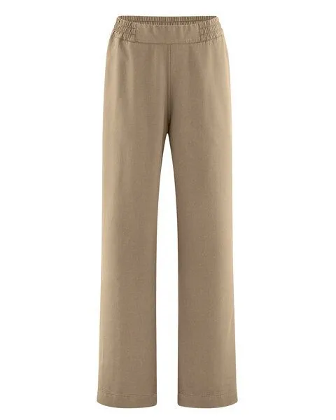 HempAge HempAge Damen Hose 100% Lyocell (auf Hanf-Basis), Shitake (braun), – Produktbild 3 von 4