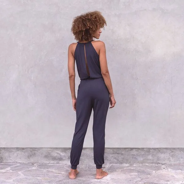 Jaya Jaya PARIS - Jumpsuit aus Bambus/Biobaumwollmix, Nightblue/blau, – Produktbild 2 von 2