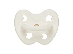 HEVEA HEVEA Schnuller Milky White symmetrisch Stern & Mond 0-3 Monate, Naturkautschuk – Produktbild 1 von 1