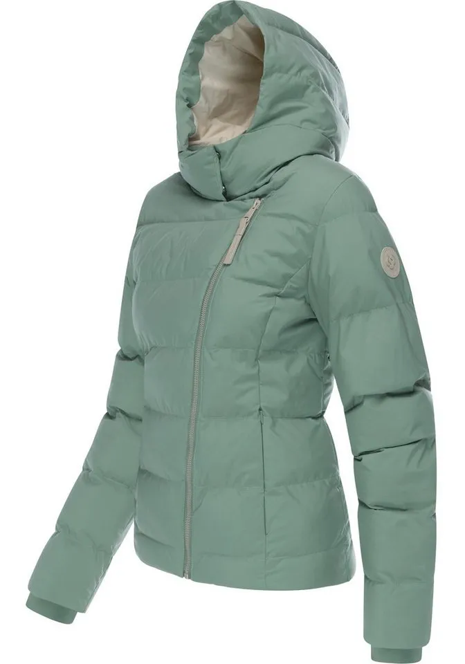 ragwear ragwear Steppjacke Harlen YOUMODO Wasserdichte Winterjacke mit Kapuze, Grau|grün, – Produktbild 3 von 5