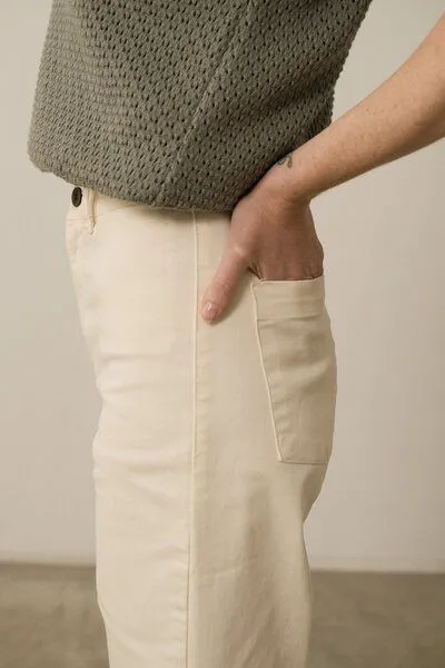 TIRALAHILACHA TIRALAHILACHA Hani Recycled Cotton Sailor Pants, Weiß, – Produktbild 3 von 4