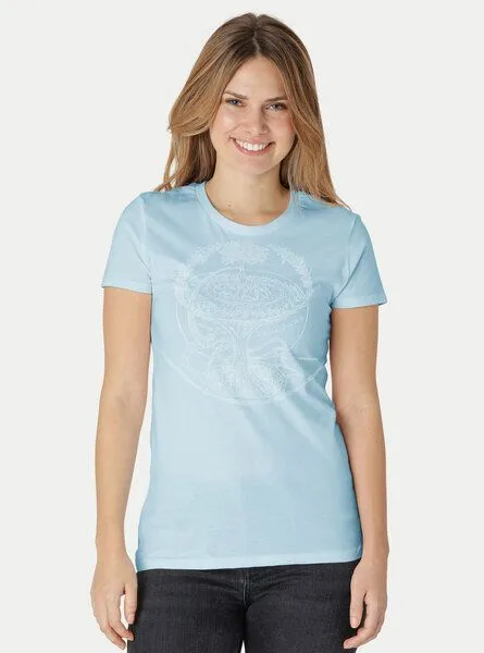 Peaces.bio - handbedruckte Biomode Peaces.bio - handbedruckte Biomode Bio-Damen-T-Shirt "Weltenesche", Hellblau, – Produktbild 2 von 2