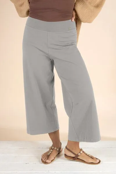 La Gitana La Gitana Culotte Hose Damen Bio-Baumwolljersey nachhaltig – „Loah“, Grau, – Produktbild 1 von 4