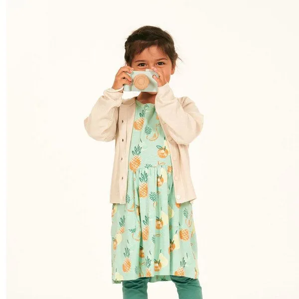 Sense Organics sense-organics Sense Organics Kinder Sommerkleid Bio Baumwolle, Früchtedruck auf mntgrün, – Produktbild 2 von 2