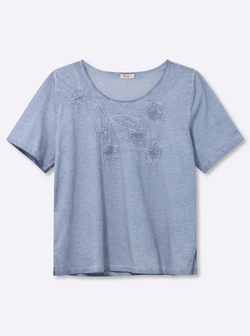 sheego Shirt bleu, Bleu, – Produktbild 1 von 2
