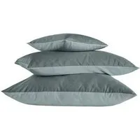 hessnatur hessnatur Satin Wende-Kissenbezug aus reiner Bio-Baumwolle, Tiefseegrün, – Produktbild 1 von 2