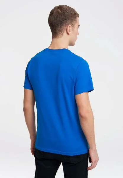 LOGOSH!RT LOGOSH!RT - Marvel - Captain America - Logo - Organic T-Shirt, Azurblau, – Produktbild 3 von 3
