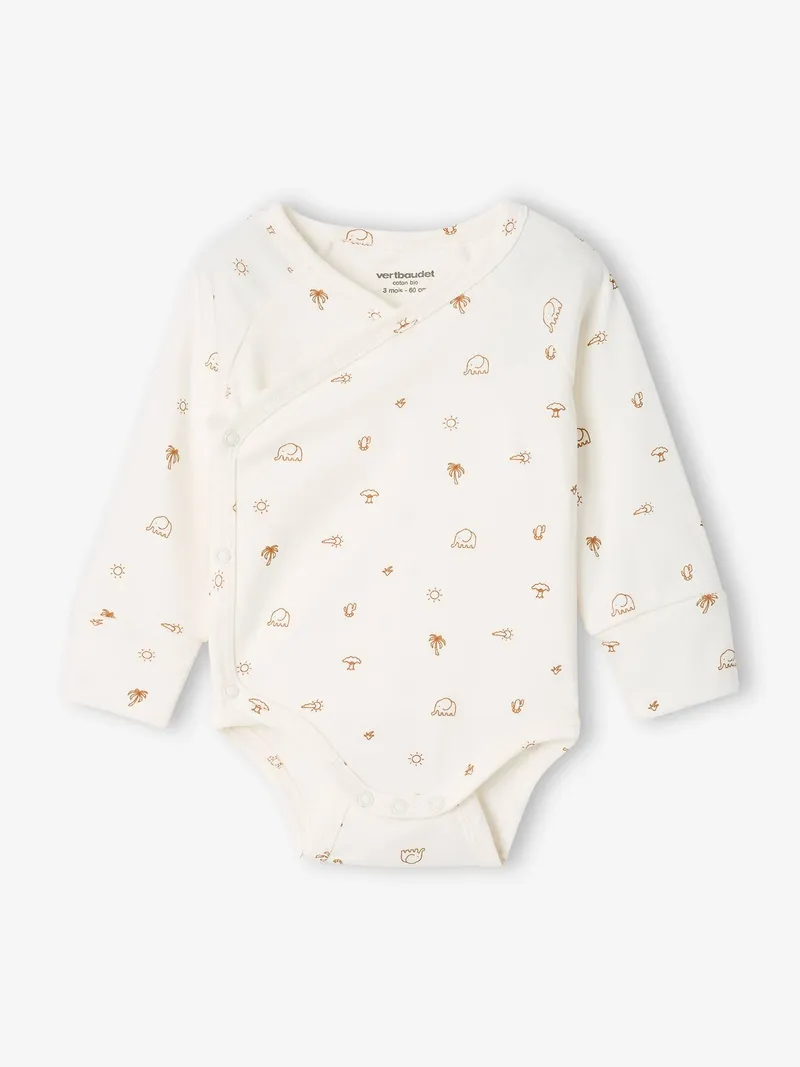 Vertbaudet Vertbaudet 5er-Pack Wickelbodys Baby langärmlig, Karamell, – Produktbild 3 von 4