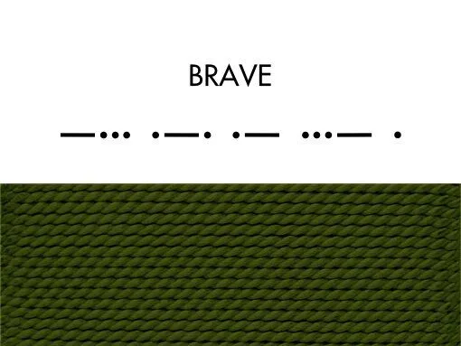 renna deluxe renna deluxe Morse-Code Armband aus Sterling Silber, Grün, – Produktbild 5 von 8