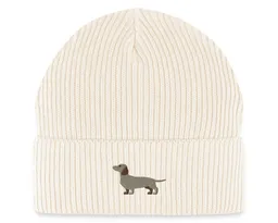 Spreadshirt Beanie Dackel Stickerei Fisherman Beanie Bio Mütze (1-St) – Produktbild 1 von 1