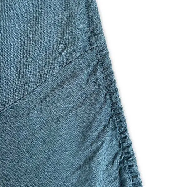 nordery nordery Spannbettlaken - 100% europäisches Leinen - Stonewashed, Graublau (blau), – Produktbild 1 von 4