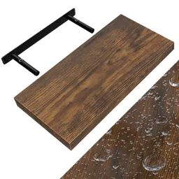 Casaria® Wandregal Schweberegal 50cm Eiche dunkel + Halterung – Produktbild 1 von 1