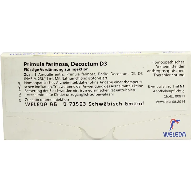 Weleda WELEDA PRIMULA FARINOSA decoctum D 3 Ampullen 8X1 ml Ampullen – Produktbild 1 von 1