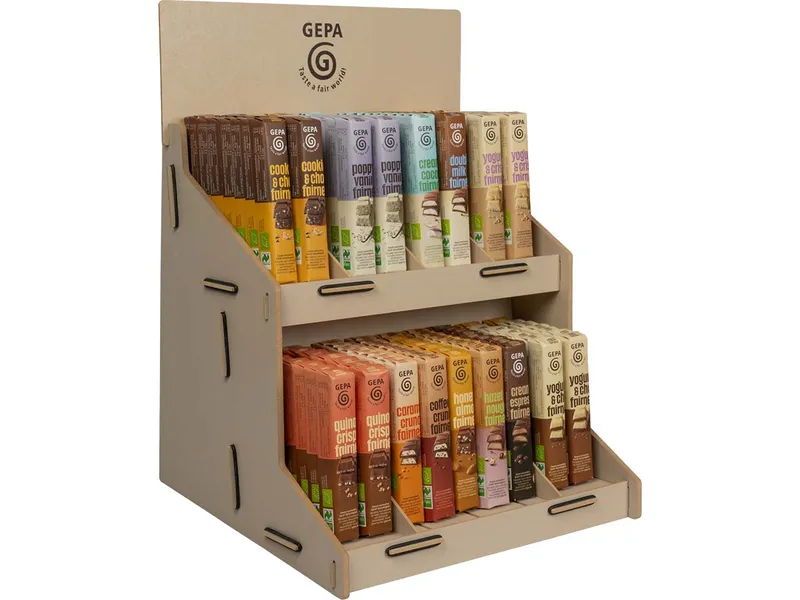 gepa GEPA 12 x 18 Bio-Schokoladenriegel + Gratis Display – Produktbild 1 von 1