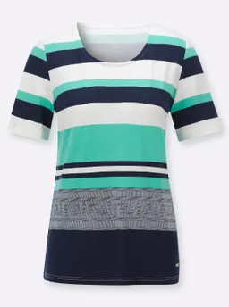Witt Kurzarmshirt blaugrün-marine-bedruckt – Produktbild 1 von 1