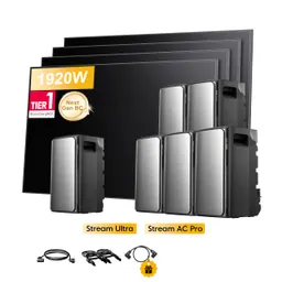 EcoFlow EcoFlow Stream Ultra, All-in-One Speicher für Balkonkraftwerke, mit 4 x 480Wp Sunpro BC Bifazial Full Black Solarmodul, by Powerness - Stream Ultra + 5 x Stream AC Pro | 11520Wh / ohne Zubehör / Selbstabholung – Produktbild 1 von 1