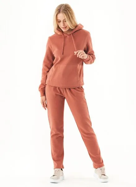 ORGANICATION ORGANICATION ESSENTIALS-PUREEN- Soft Touch Sweathose aus Bio-Baumwolle, Braun(cinnamon), – Produktbild 2 von 3