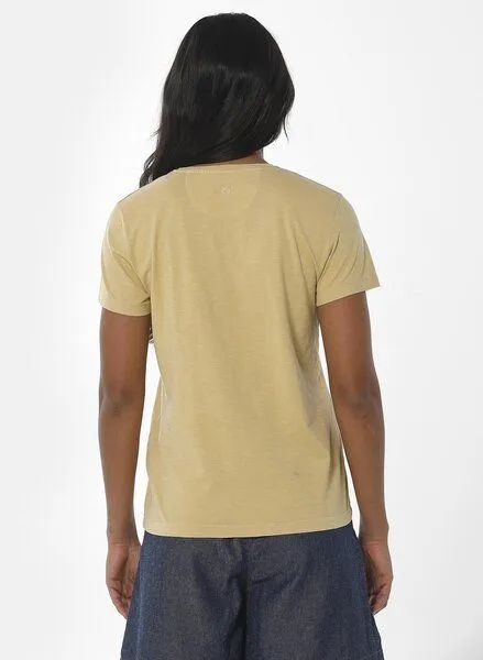 ORGANICATION ORGANICATION Naturel Dyed T-Shirt aus Bio-Baumwolle, Grün(weld flower), – Produktbild 4 von 4