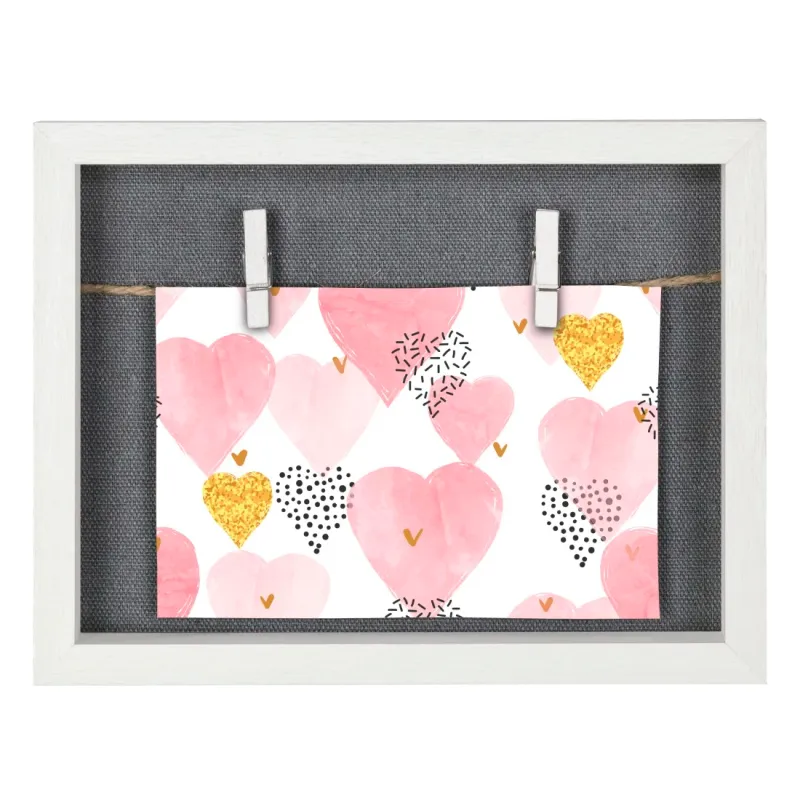 Hama Hama Bilderrahmen "Muro", mit Schnur und Klammern, Weiß, 16,5 x 21,5 cm – Produktbild 1 von 5