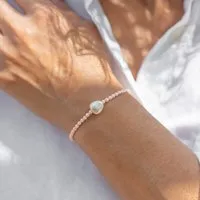 juni juni Sommer Perlenarmband Maui - vegan, Apricot (orange), – Produktbild 1 von 2