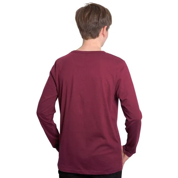 HANDGEDRUCKT HANDGEDRUCKT "Skater" Männer Longsleeve, Bordeaux, – Produktbild 3 von 3