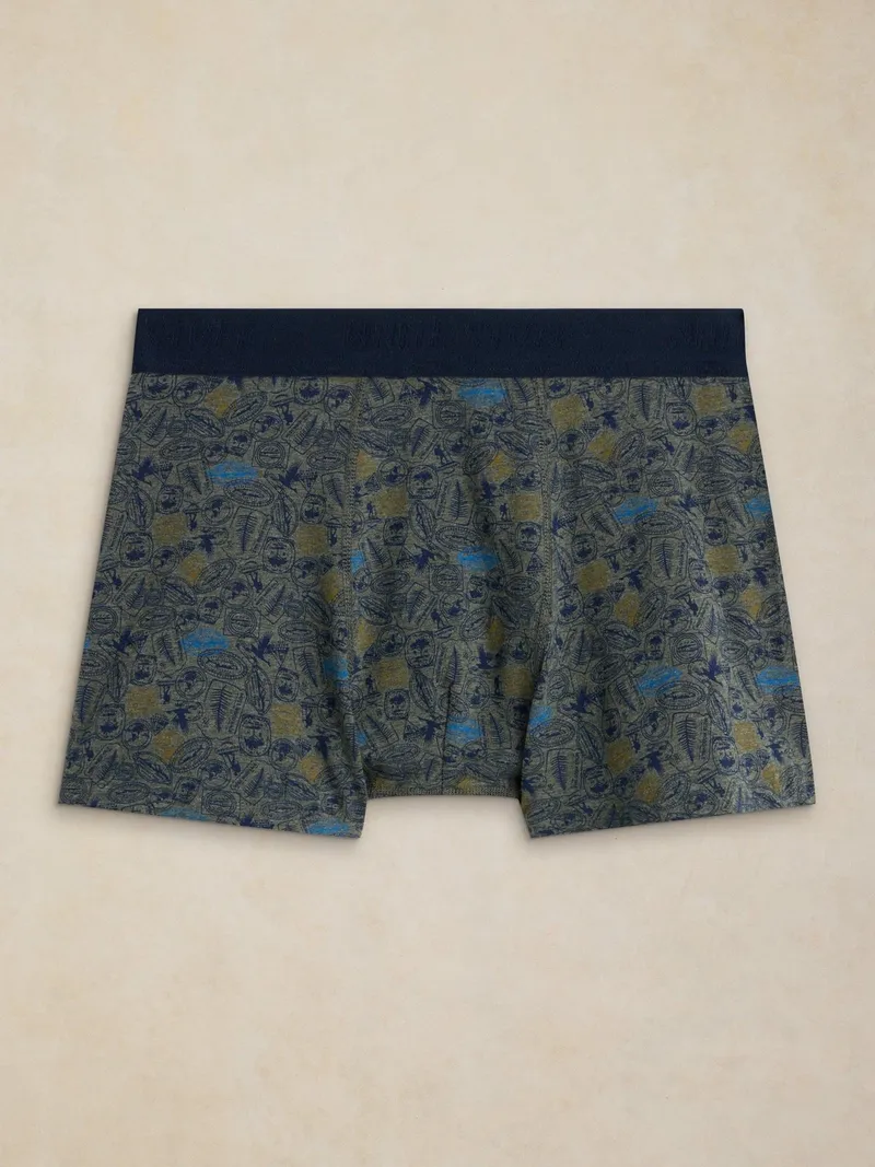 White Stuff Boxershorts Hove Doppelpack - L, Grau print, – Produktbild 3 von 4