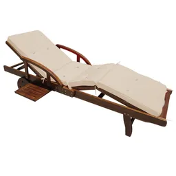 Casaria® Casaria Deuba Auflage Sunlounger creme – Produktbild 1 von 1