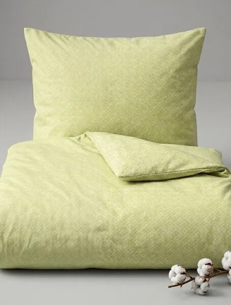 Nature by Adam Nature by Adam Bettwäsche 2tlg aus 100% Bio-Baumwolle - Made in Germany - Graphic Ventus light, Dunkelgelb, – Produktbild 2 von 4