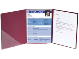 10 Exacompta Bewerbungsmappen "Perfection" 400 g/m², DIN A4, 2 Klemmsch., bordeaux – Produktbild 1 von 1