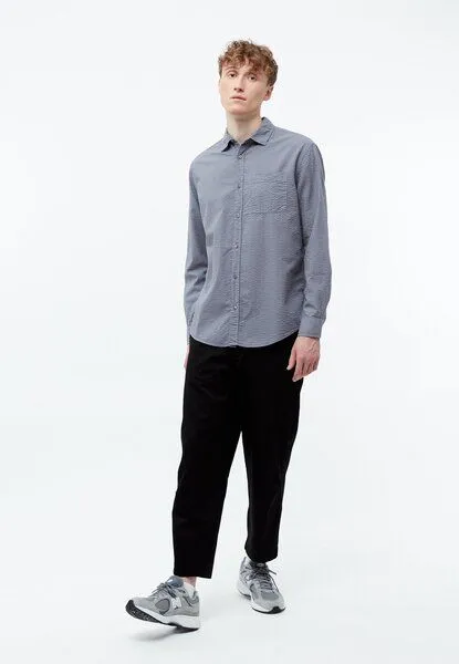 Givn Berlin Givn Berlin Hemd GBYUVAL aus Bio-Baumwoll Seersucker, Stormy grey (structure), – Produktbild 2 von 4