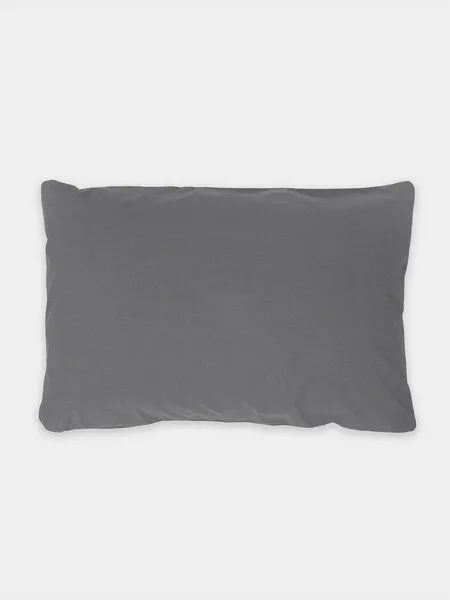 erlich textil erlich textil Fred Kopfkissenbezug aus weicher Bio-Baumwolle, made in Europe, Dunkelgrau, – Produktbild 4 von 6