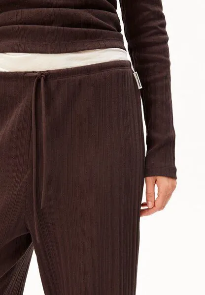 ARMEDANGELS ARMEDANGELS POINTELLE PYJAMA Damen Pointelle Pyjama Hose aus 100% Bio-Baumwolle, Claystone, – Produktbild 2 von 3