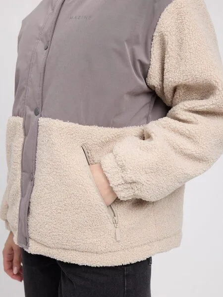 Mazine Mazine Damen Fabric Blocking Jacke, Warm mud / natural, – Produktbild 3 von 4