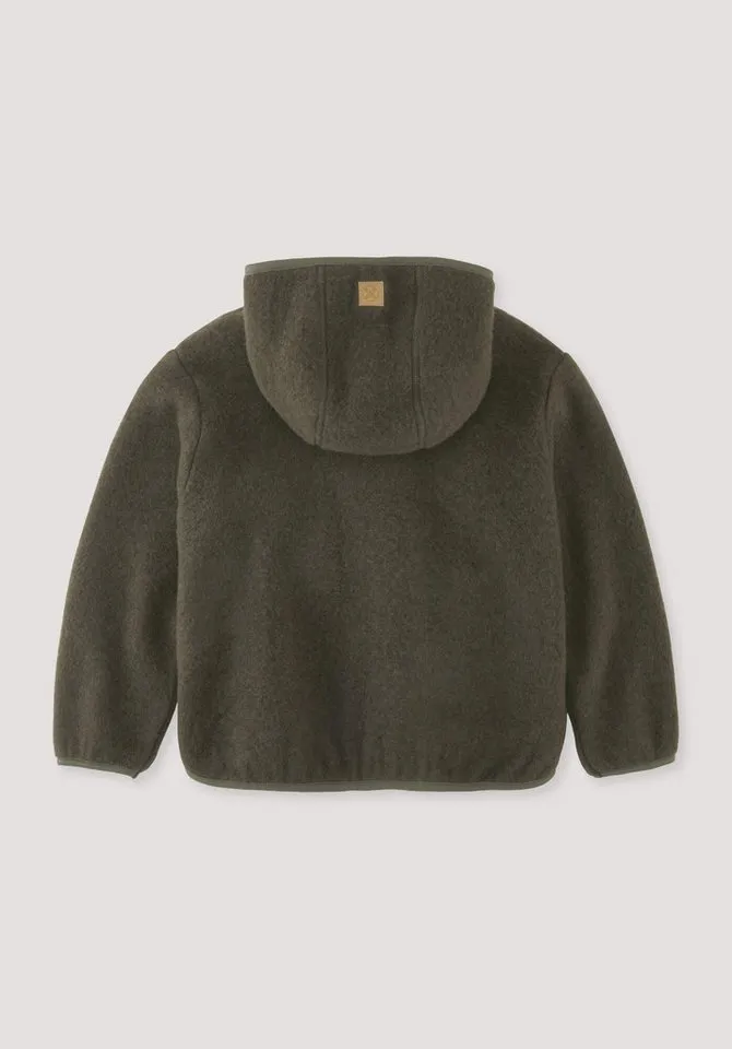 hessnatur hessnatur Fleecejacke aus reiner Bio-Merinowolle (1-St), Grün, – Produktbild 2 von 2