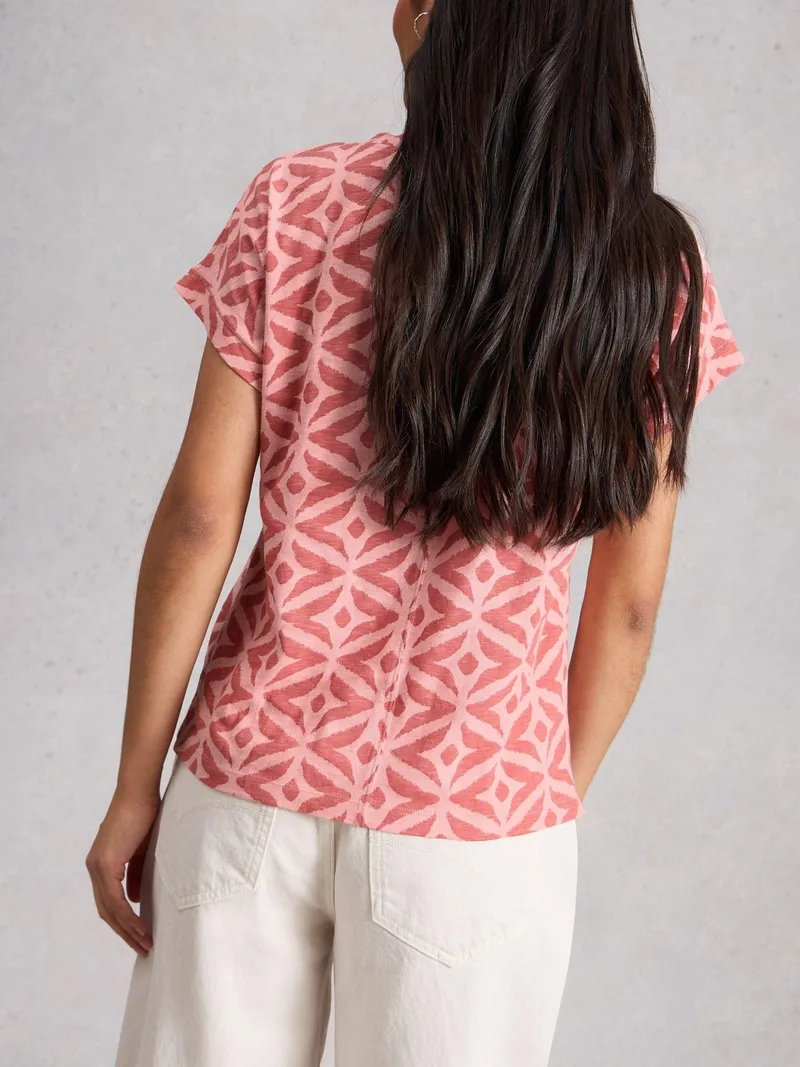 White Stuff Besticktes T-Shirt Nelly - 38, Rosa multi, – Produktbild 4 von 4