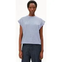 ARMEDANGELS ARMEDANGELS SLUB JERSEY STRIPE Damen T-Shirt aus Bio-Baumwolle, Oatmilk-dynamo blue, – Produktbild 1 von 1