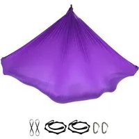 YOGALAXY YOGALAXY® Aerial Yoga Tuch Set - mit Zubehör - Premiumqualität in diversen Farben, Lila, – Produktbild 1 von 1