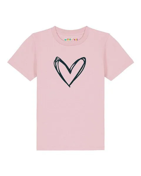 watabout.kids watabout.kids T-Shirt Kinder Herzi, Cotton pink, – Produktbild 1 von 2