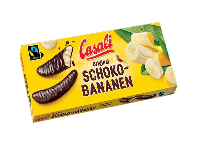 Casali Casali Fairtrade Schoko-Bananen, 24 Stück, 300 Gramm – Produktbild 2 von 2