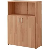 TPT Regalschrank "buxing solid" mit 2 kurzen Türen B 80 x T 33 x H 112 cm, glatte Front, Buche – Produktbild 1 von 1