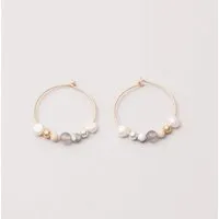 fejn jewelry fejn jewelry Ohrringe 'winter pearl' mit Süsswasserperlen und Halbedelsteinen – Produktbild 1 von 1