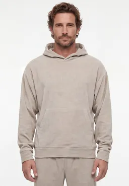 ORGANICATION ORGANICATION Herren vegan Hoodie Aus Cord Sandfarben – Produktbild 1 von 1