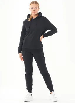 ORGANICATION ORGANICATION Damen vegan Soft-Touch Hoodie Mit Reißverschluss Schwarz – Produktbild 1 von 1
