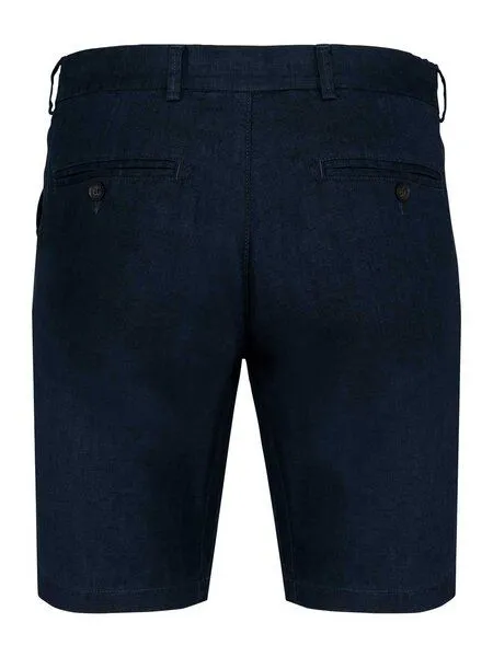 YTWOO YTWOO Herren Bermuda-Shorts aus 100% Leinen, Navy, – Produktbild 3 von 4