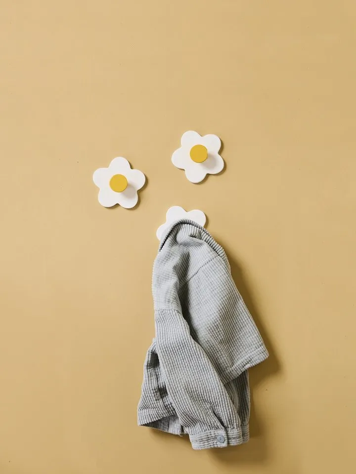 Kids Concept Kids Concept Hakenset 3er-Pack Blume weiss – Produktbild 4 von 4