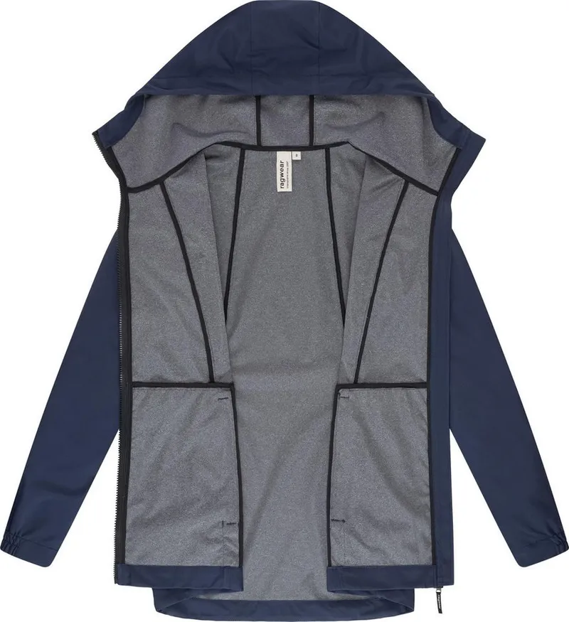 ragwear ragwear Kurzmantel Zuzka Sport Wasserdichter kurzer Übergangsmantel für Damen, Blau, – Produktbild 1 von 4