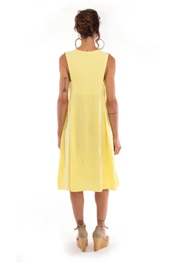 RAVENS VIEW IBIZA RAVENS VIEW IBIZA Damen vegan Kleid Anouk Limonengelb – Produktbild 1 von 1