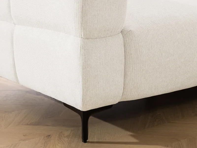 S-Style Möbel 3-Sitzer Sofa Cardea in Bubble-Optik aus weichem Strukturstoff, mit Wellenfederung und hohem Sitzkomfort, Beige, – Produktbild 4 von 5