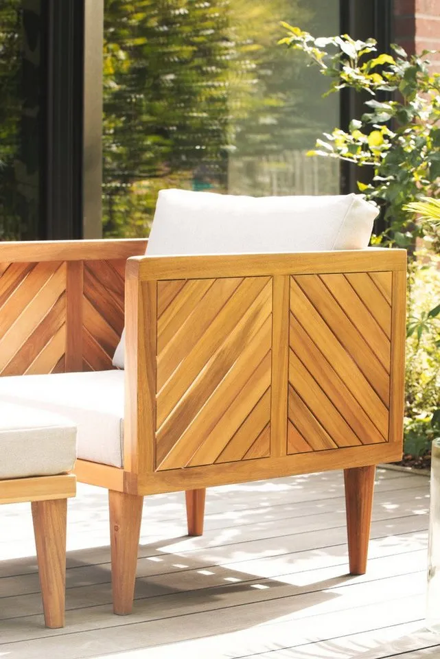Primaster Gartenlounge-Set Primaster Gartenmöbel-Set Minori Akazienholz, Witterungsbeständig, Braun, – Produktbild 4 von 4