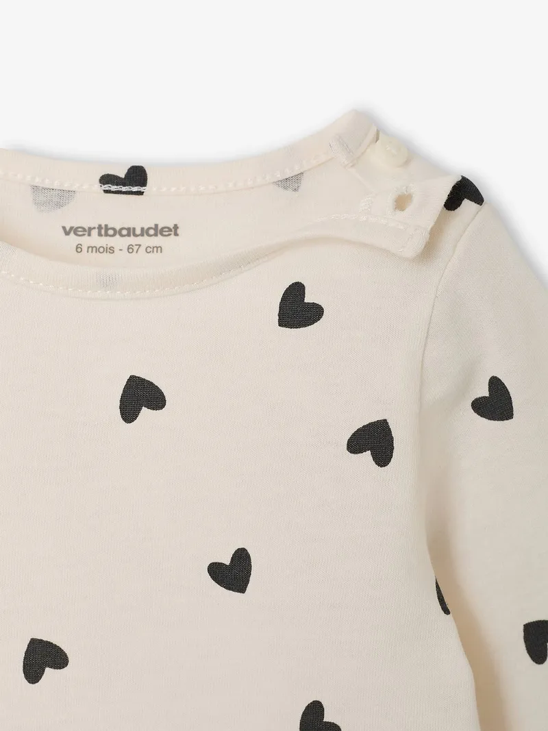 Vertbaudet 2er-Pack Baby Langarmshirts BASIC, Hellbraun, – Produktbild 4 von 4